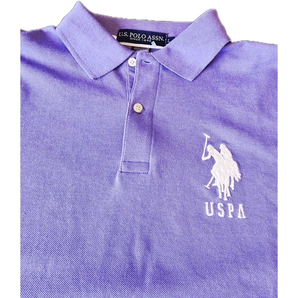 U.S. Polo Assn. Purple Cotton Classic Fit Polo Shirt Size L